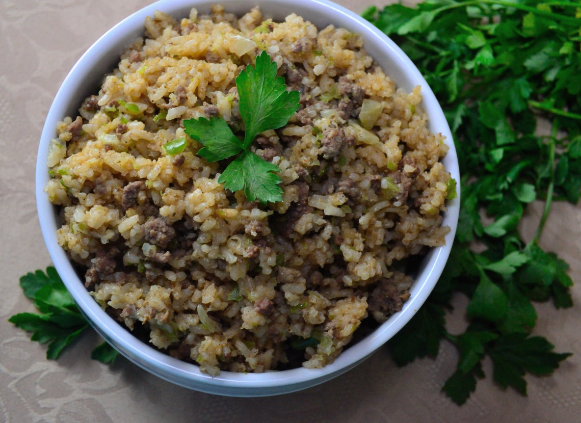 Rice Dressing with Eggplant
