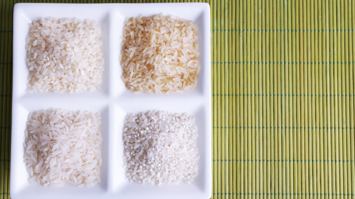 banner photo of various types of white rice