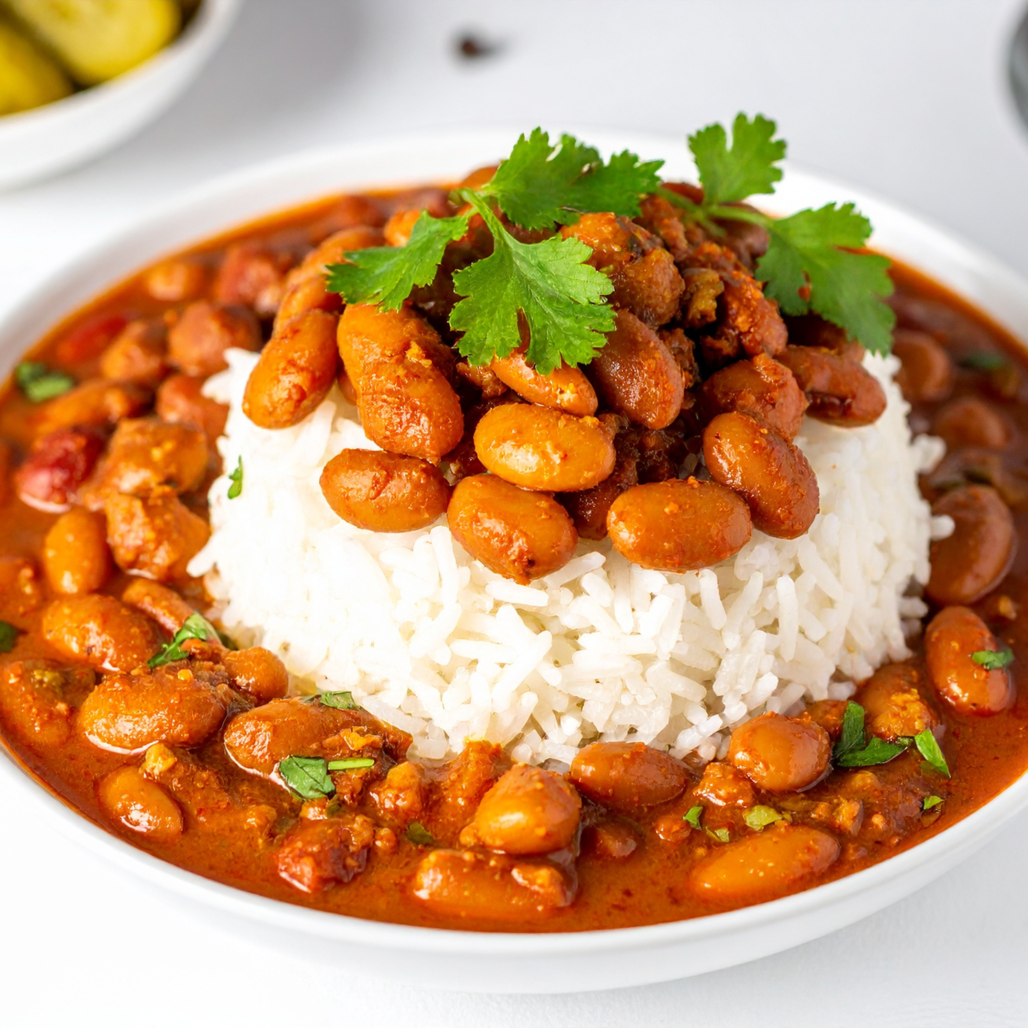 beans paired with rice as a complete protein meal