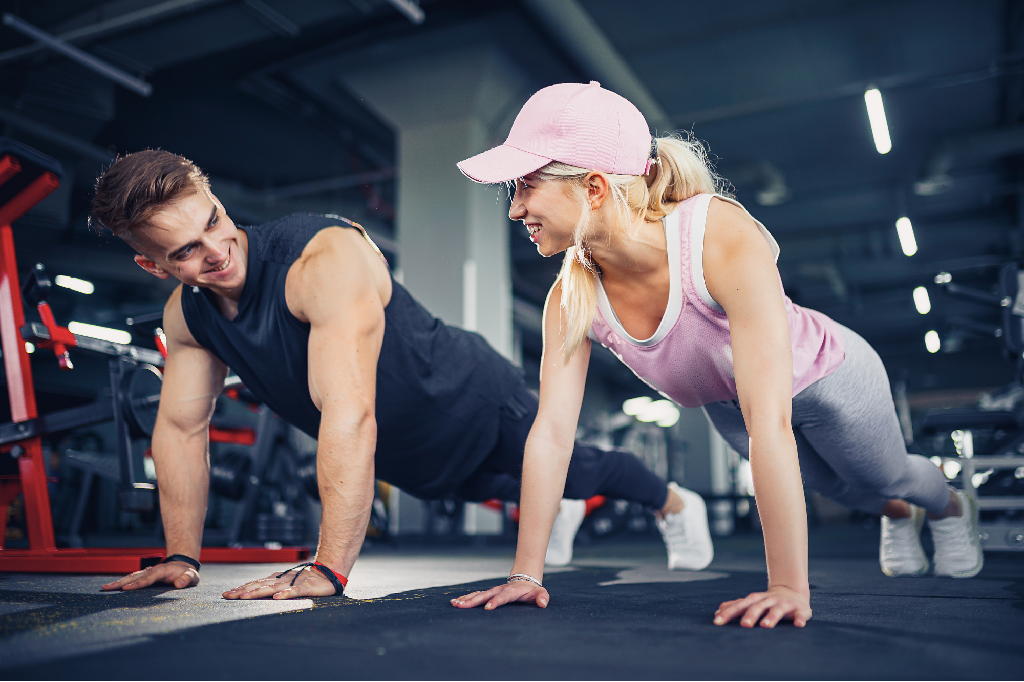 Couple building muscle together on high protein diet