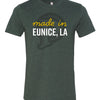 Parish Rice green t-shirt made in Eunice Louisiana
