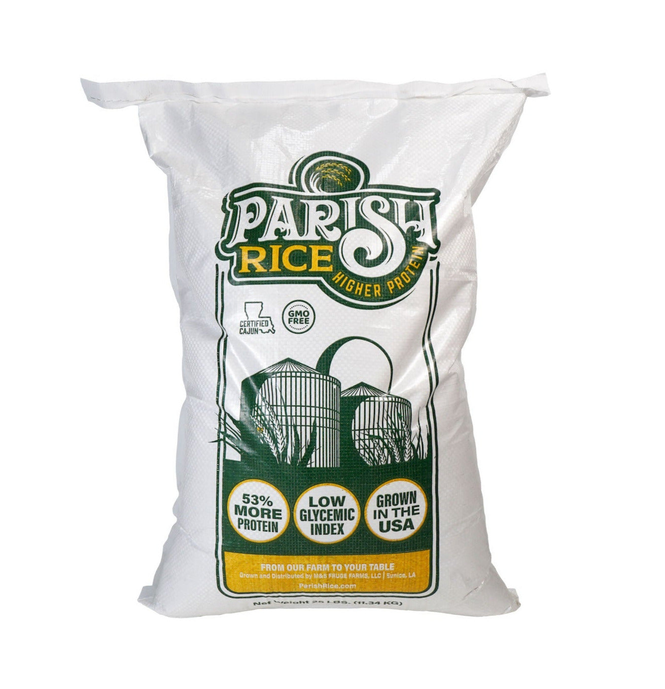 25 lb bulk bag of Parish Rice for cooking